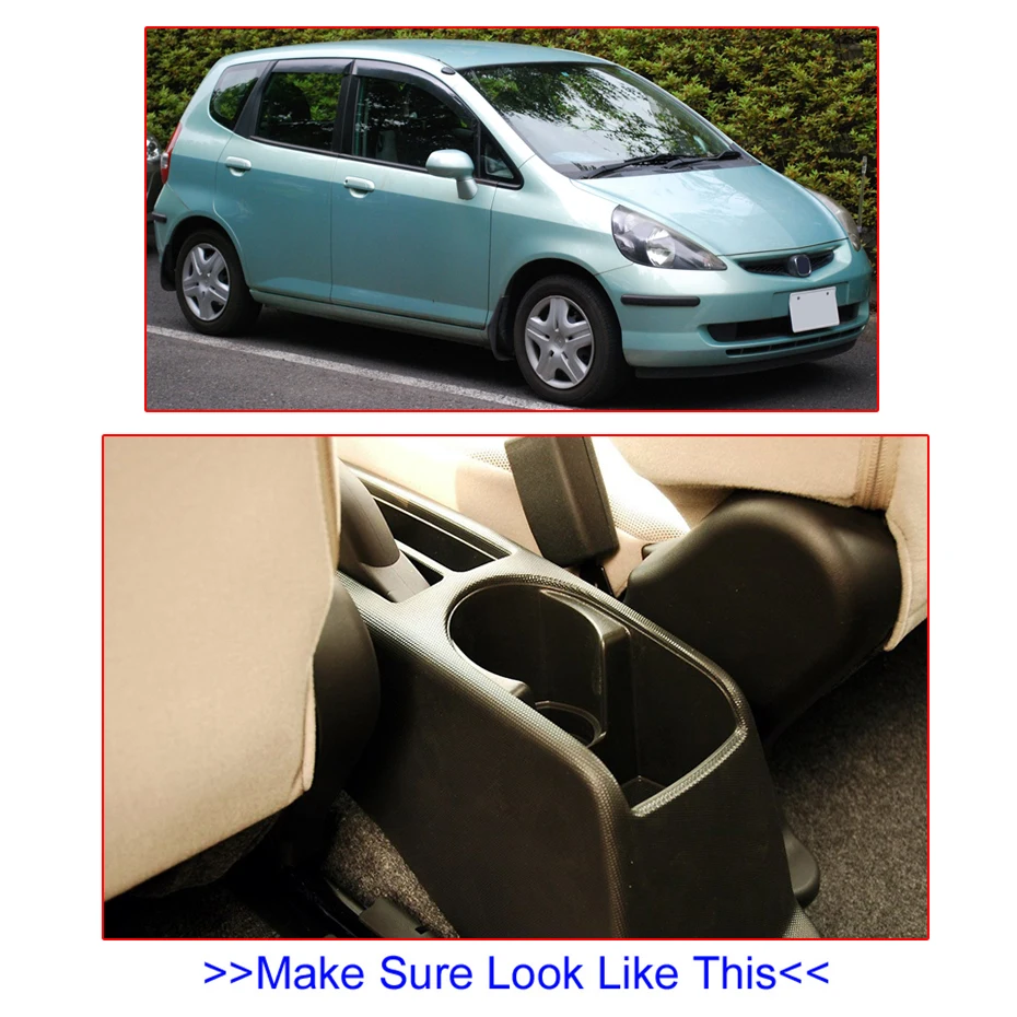 Модифицированный подлокотник для Honda Fit Jazz 2002 2008 центральное содержание черной