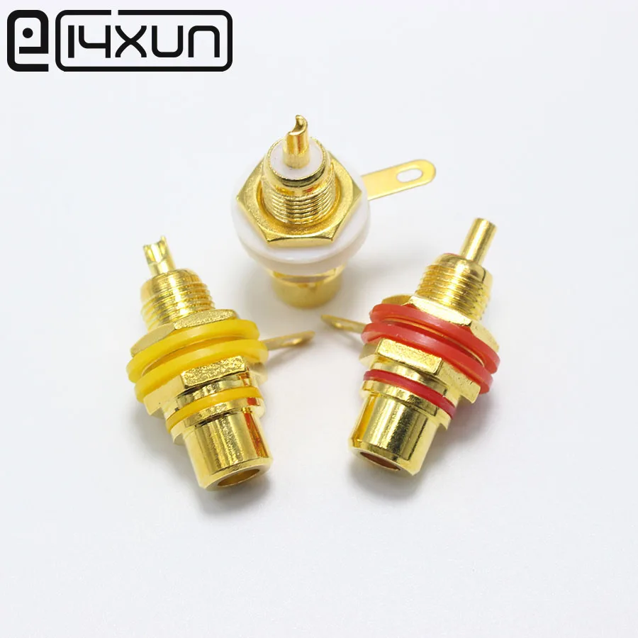 1 шт. Позолоченный разъем RCA штекер гнездо шасси панель для усилителя