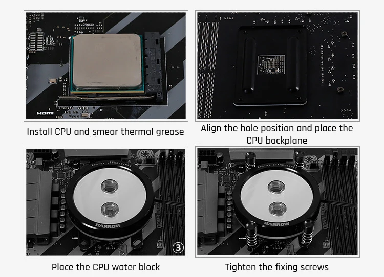 Курган LTFHBA-04N-V2, для Ryzen AMD/AM4/AM3 cpu водоблок зеркало Экстрим, LRC RGB v2 акрил микрорезка микроводный
