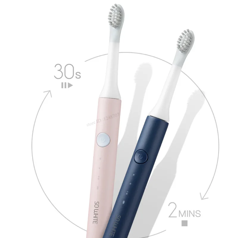 Xiaomi Mijia SO WHITE Sonic электрическая зубная щетка портативная IPX7 Водонепроницаемая Глубокая очистка Индуктивная перезаряжаемая Беспроводная зубная щетка