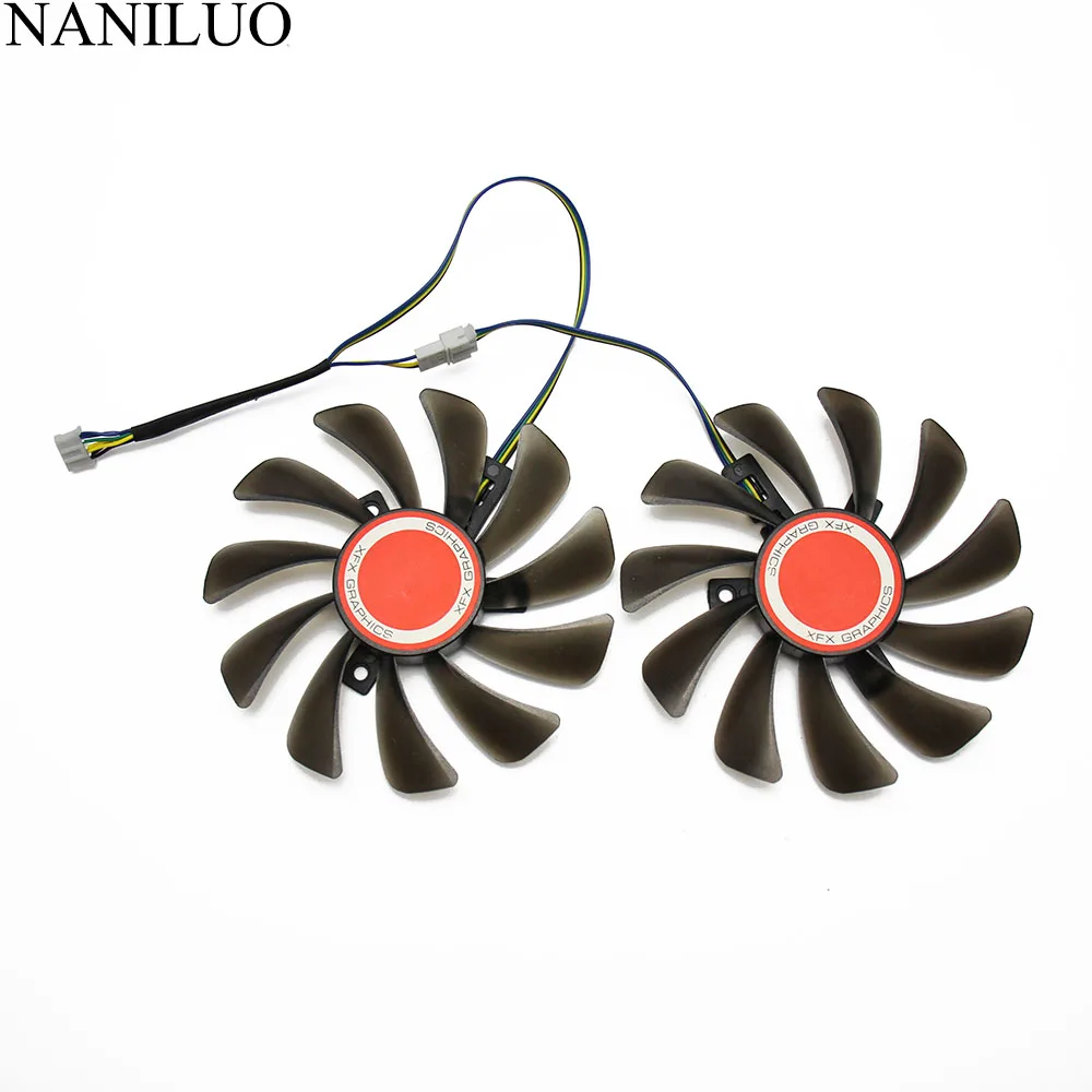2 шт./компл. 95 мм FDC10U12S9-C CF1010U12S XFX RX580 GPU кулер охлаждающий вентилятор для HIS RX 580 Grahics карты Замена VGA