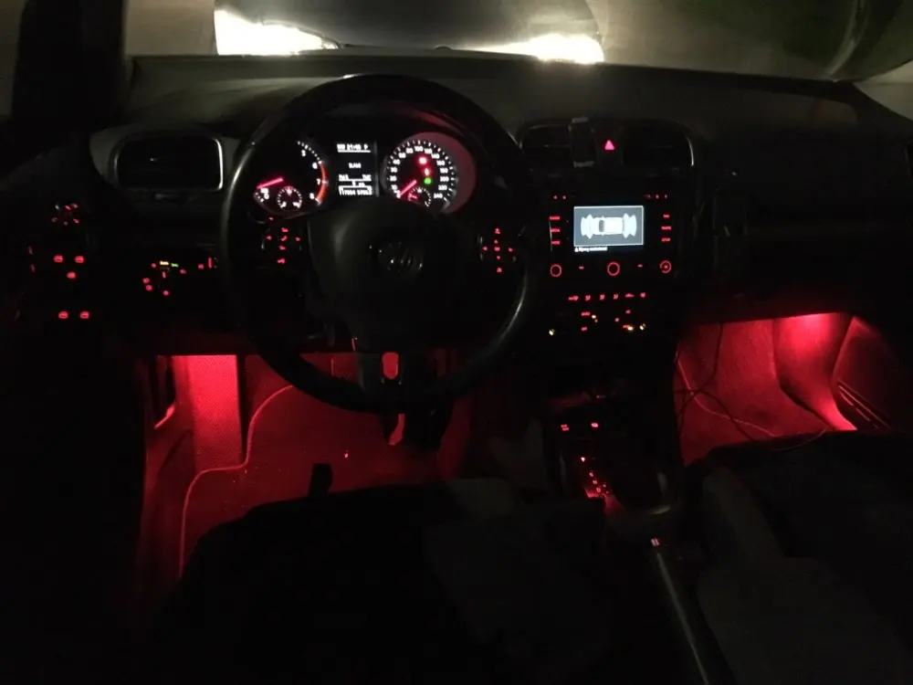 Red Авто-Стайлинг СВЕТОДИОДНЫЙ грузовик светодиодные лампы для VW Golf 4/5/6 Scirocco Tiguan Passat Skoda Fabia Octavia Superb автомобиль ног светильник - Испускаемый цвет: Red