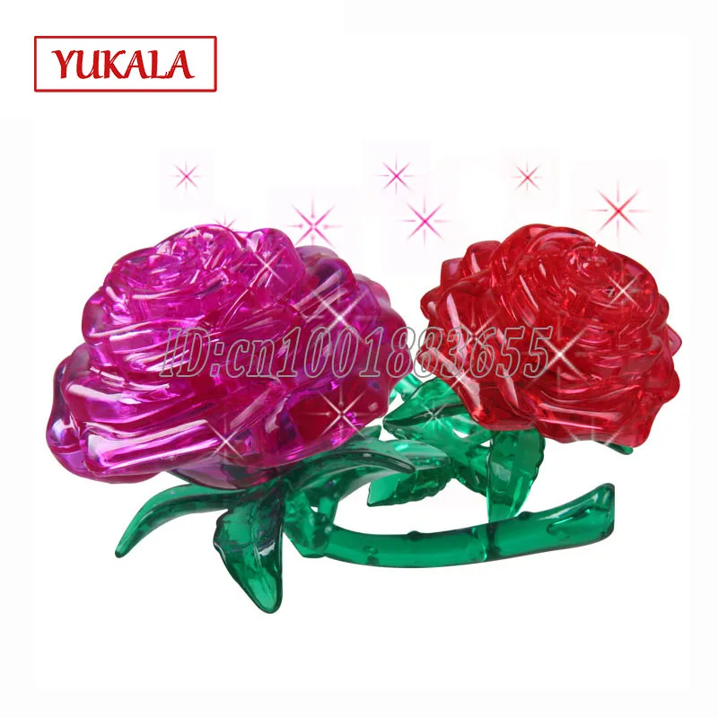 

Бесплатная доставка 3D трехмерный Кристаллический пазл вспышка розы Сборная модель обучающие игрушки. Идеи для подарков «сделай сам», подарок на день рождения