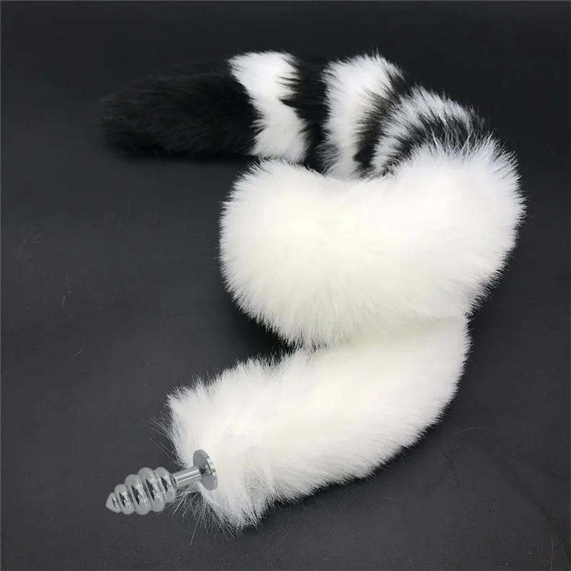 80 см длинный Лисий хвост секс игрушка собака Анальные игрушки плюшевый