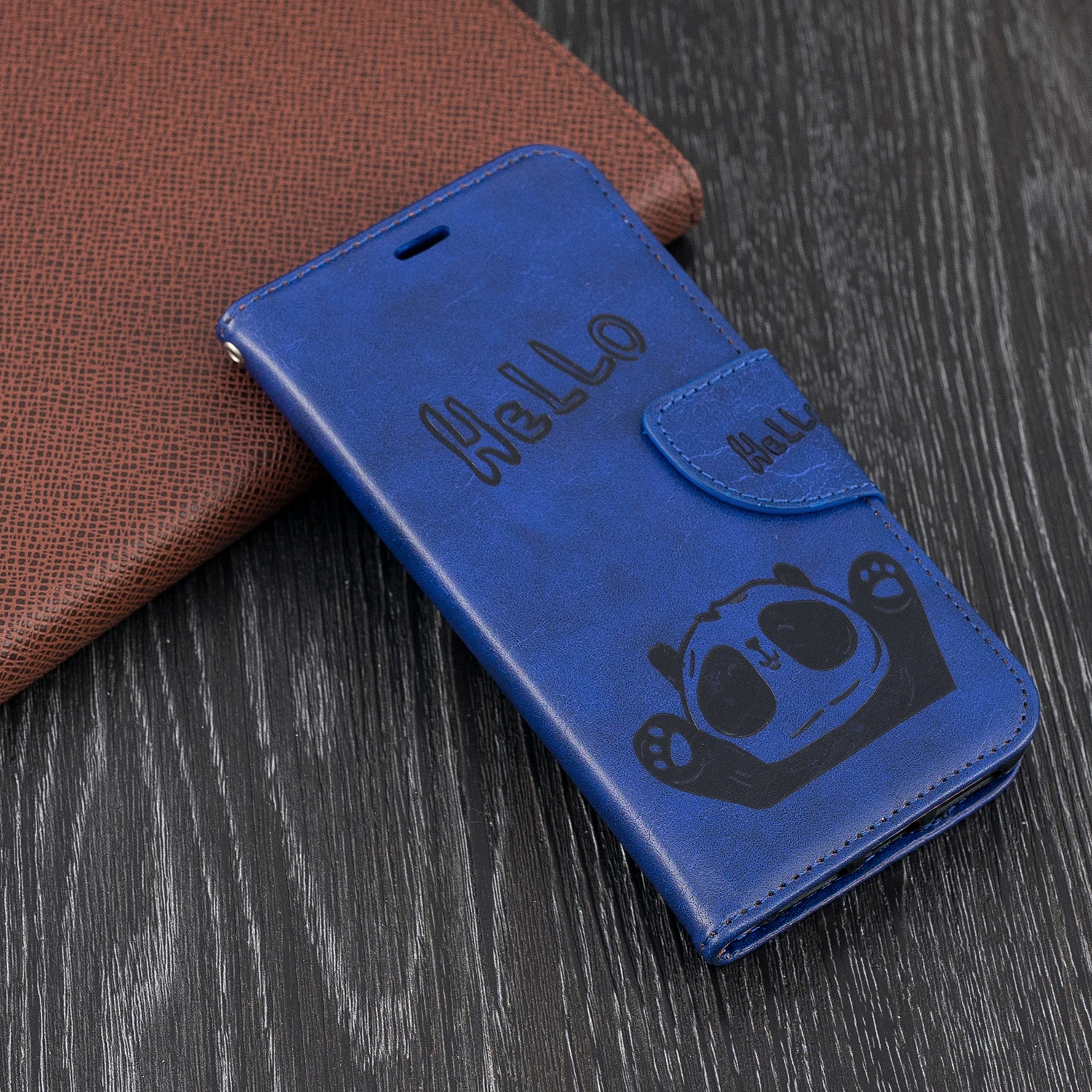 VRLucky милый рисунок панды из искусственной кожи флип чехол для телефона Xiaomi Redmi 4X5 5