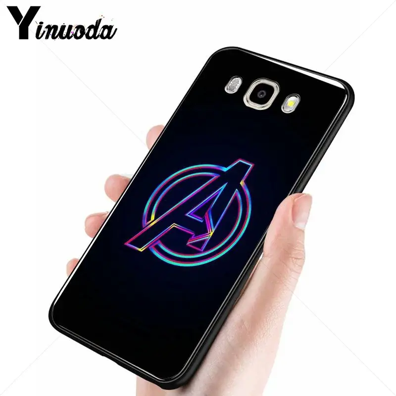 Мягкий силиконовый черный чехол для телефона Yinuoda Marvel Superhero Samsung Galaxy j2prime j4plus j6plus j7