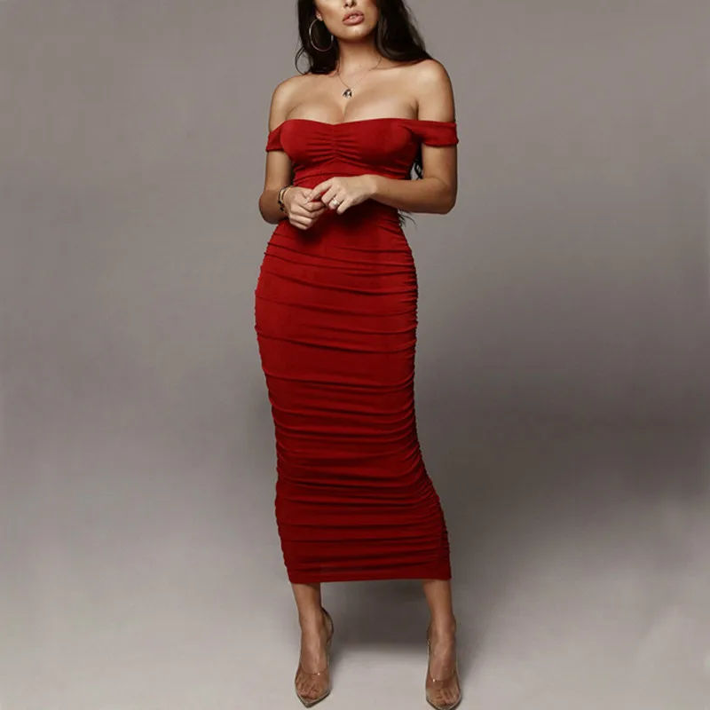 Плиссированное бархатное сексуальное длинное платье без бретелек для женщин с