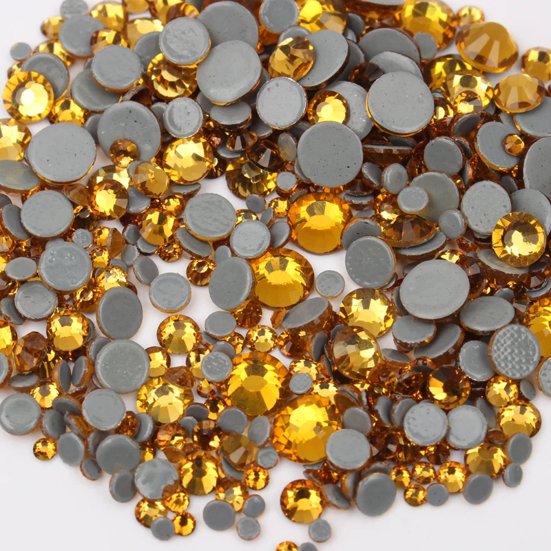 SS6-SS30 1000 шт/партия топаз смешанный размер A + высококачественные хрустальные