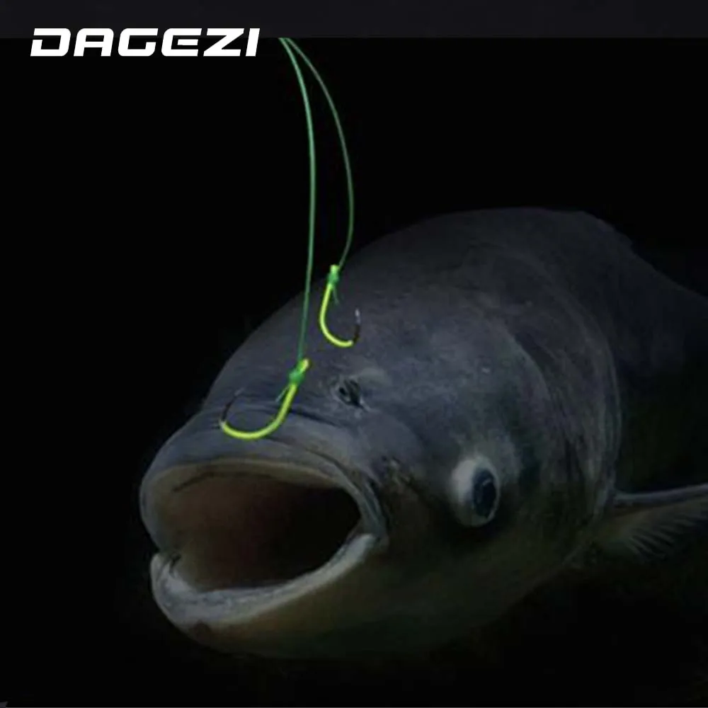 DAGEZI 10 шт./лот светящийся рыболовный крючок из высокоуглеродистой стали #9 #18