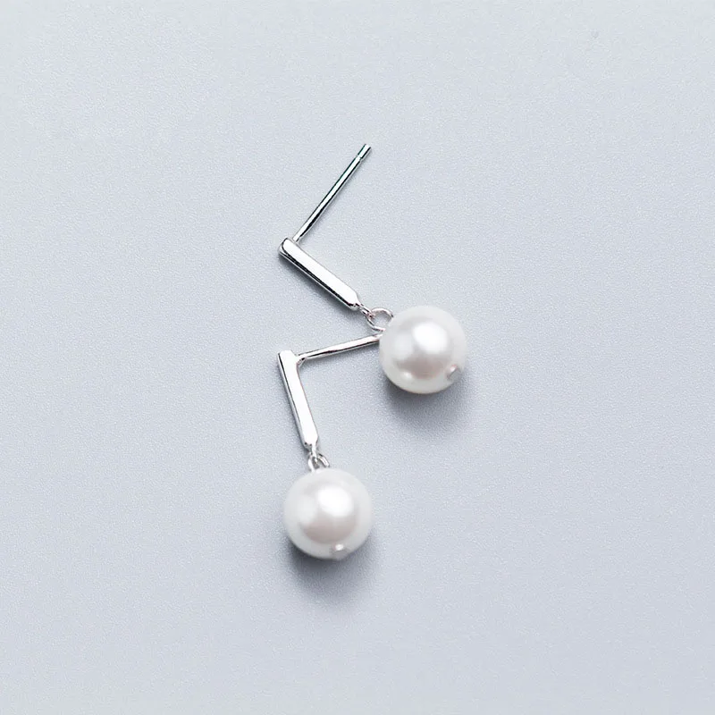Серьги-подвески из стерлингового серебра 925 пробы с жемчугом | Украшения и