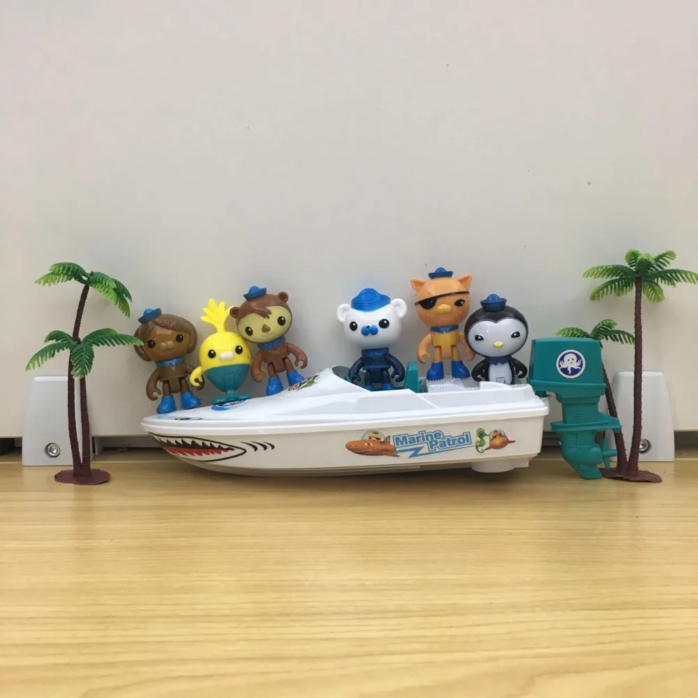 Игрушки Octonauts для катания на лодке акулы игрушки с 6 восьмиконечными фигурками