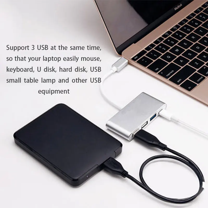 USB C HUB Type на 4 порта OTG Hub USB3.0 2 0 мультипортовый зарядный конвертер для Macbook передача