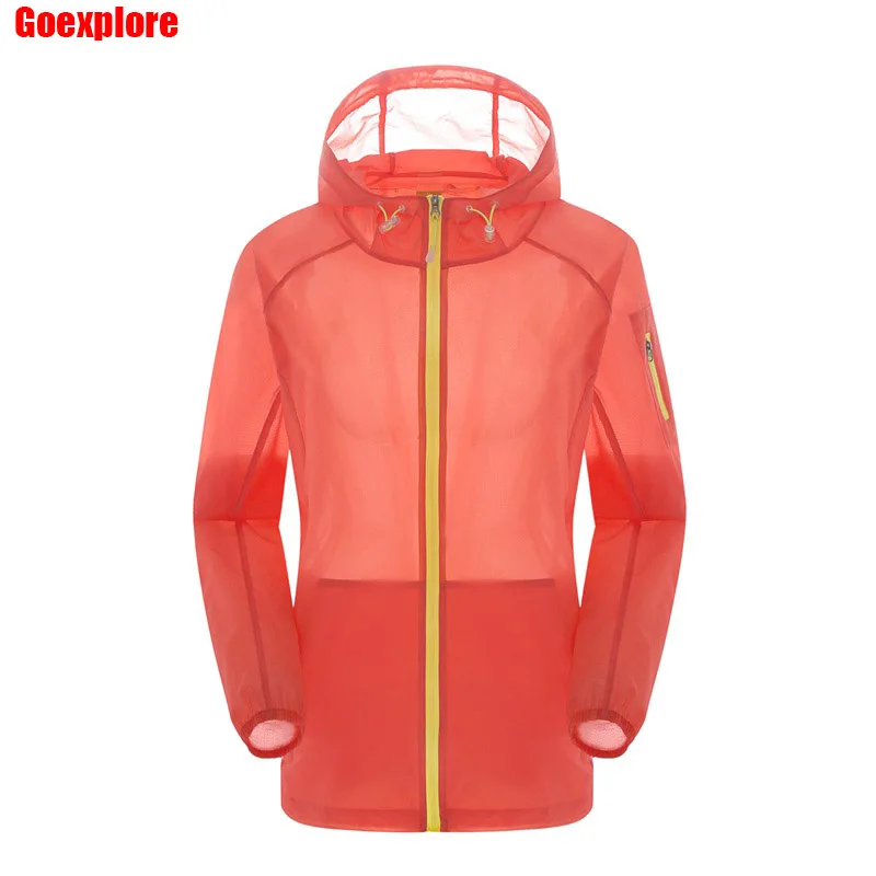 red Прямая поставка, Спортивная, для кемпинга, рыбалки, тонкая, быстросохнущая куртка, унисекс, легкое пальто, ветрозащитная, дышащая, женская, летняя ветровка - Цвет: red