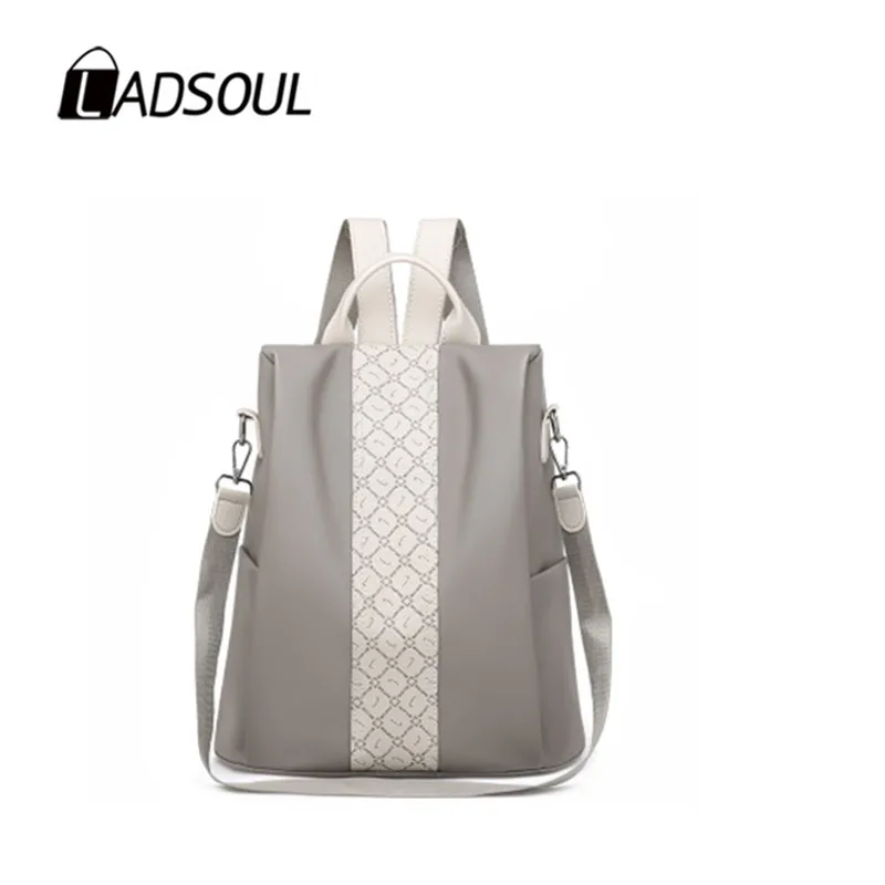 Женские Классические рюкзаки LADSOUL из ткани Оксфорд модный Контрастный ЦВЕТНОЙ