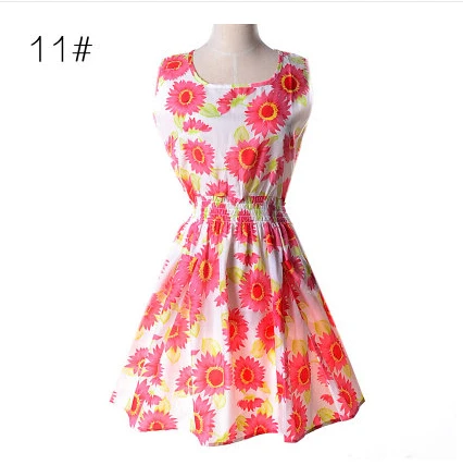 2015 summer new arrival all-match small fresh plus size sleeveless tank dress chiffon skirt basic one-piece | Женская одежда