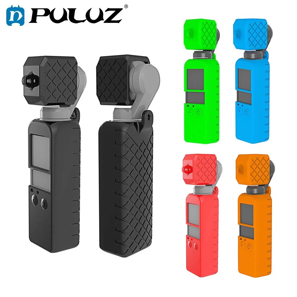 PULUZ 2 в 1 Алмазная текстура мягкий силиконовый чехол Защитный Набор для DJI OSMO