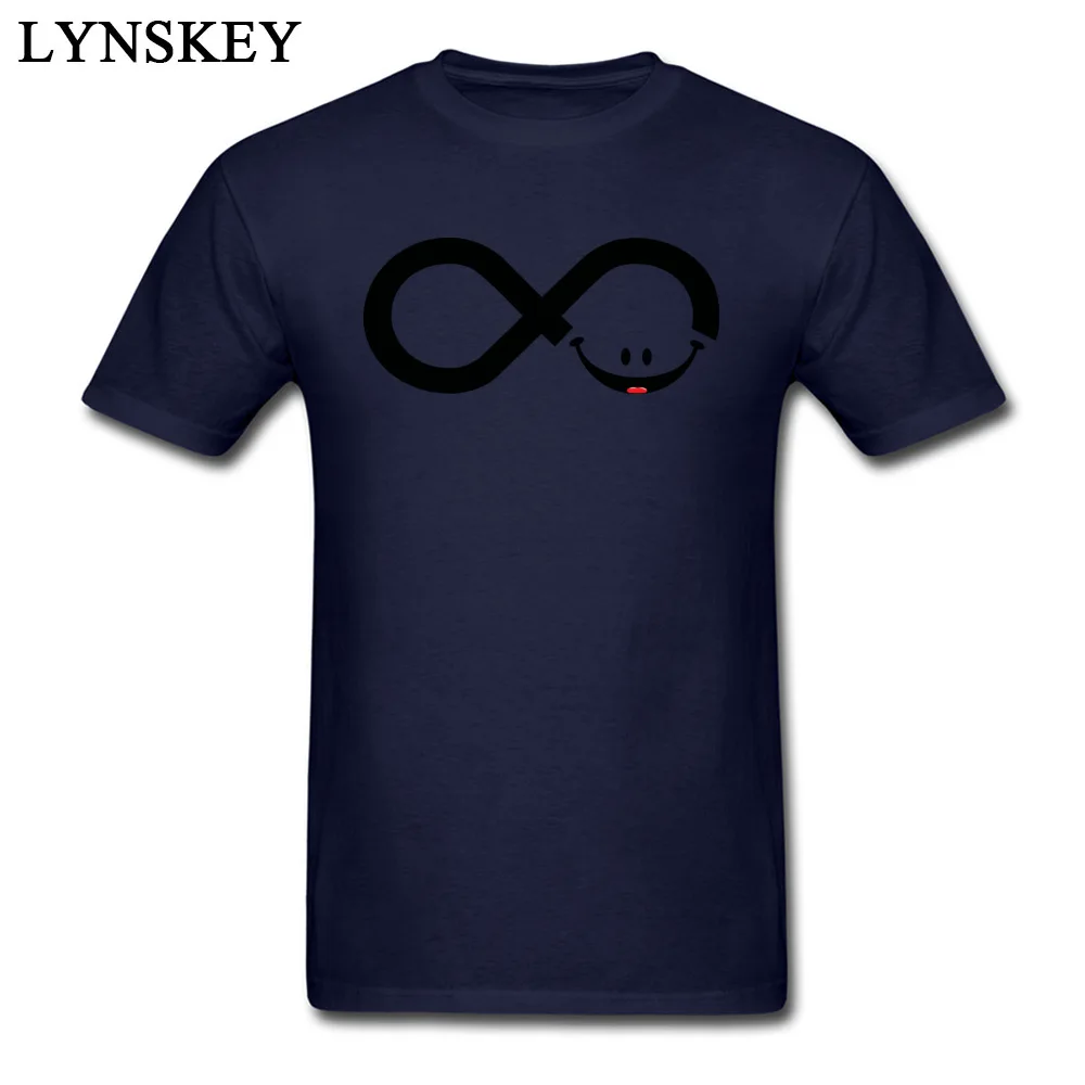 Мужская футболка с принтом бесконечности смайлика топы и футболки из 100% хлопка