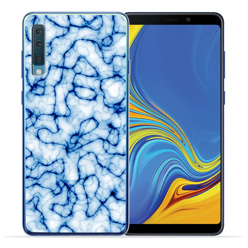 Роскошные мраморные буквы для samsung Galaxy A9 A8 A7 A6 A5 A3 чехол для телефона Etui Capinha funda шаблон capa - Цвет: 0267