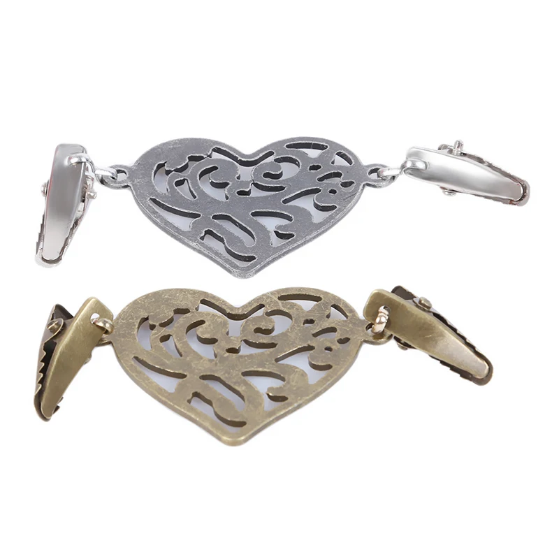 Сердце ретро свитер кардиган клипсы шаль утка пряжки с зажимом для одежды Декор