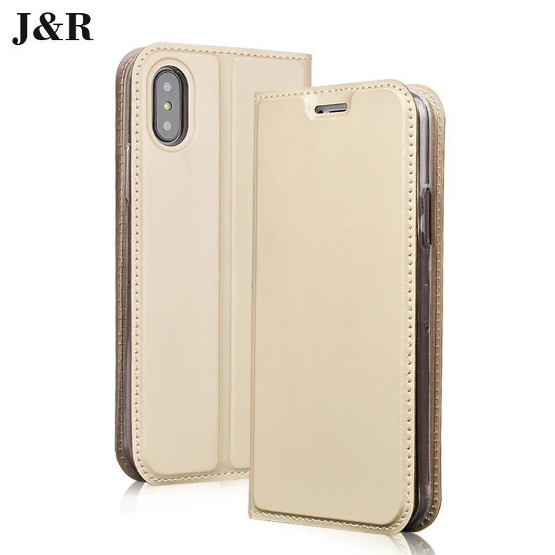 J &amp R Роскошный кожаный флип чехол для iPhone X книжка 10 5 8 '' телефона высокое