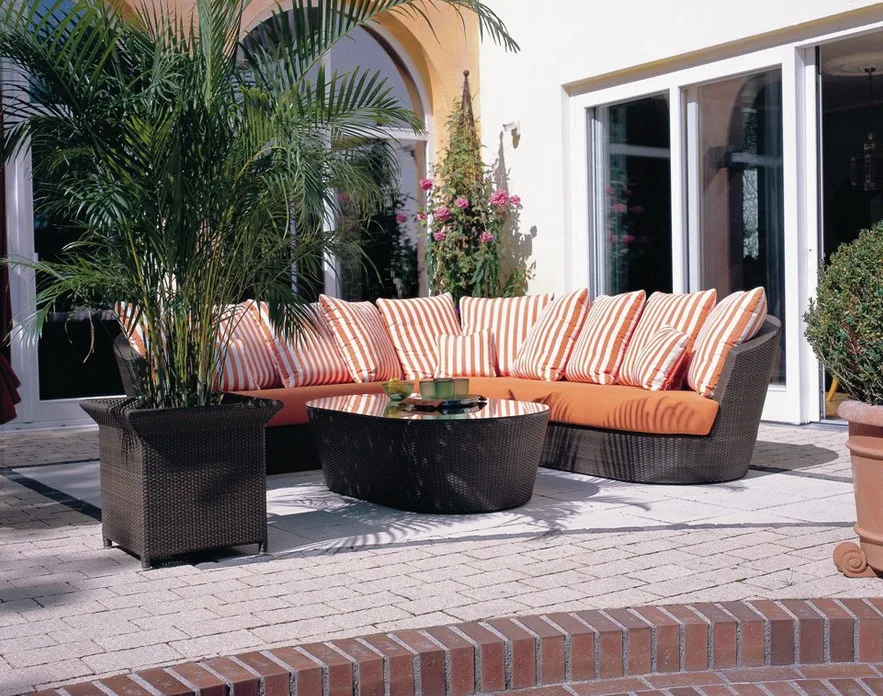 Уличная Современная скамейка Sigma нового дизайна мебель из ротанга диван|rattan