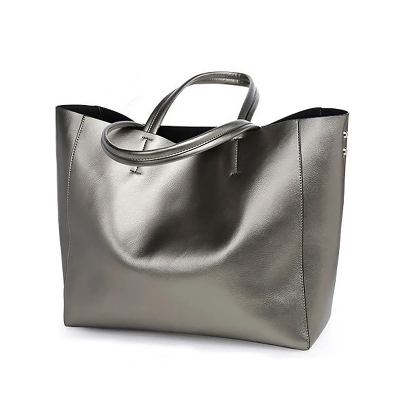 Роскошные женские дизайнерские Сумочка Серебряный портативный ведро дамы tote SAC