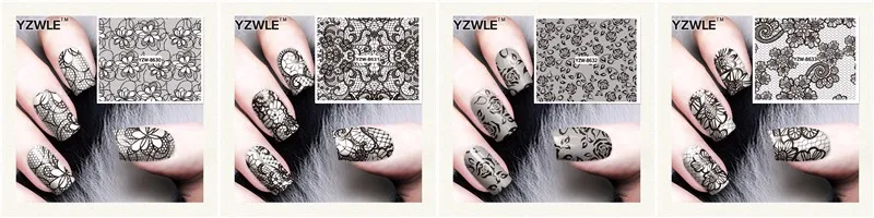 YZWLE,, переводные наклейки для ногтей с водой, наклейки для маникюра, декоративные инструменты, покрытие для ногтей, наклейка(YZW112