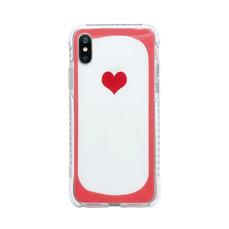 Цветной чехол с сердечком для телефона iPhone 7 8 6 6s Plus Прозрачный X XS Max XR мягкий из