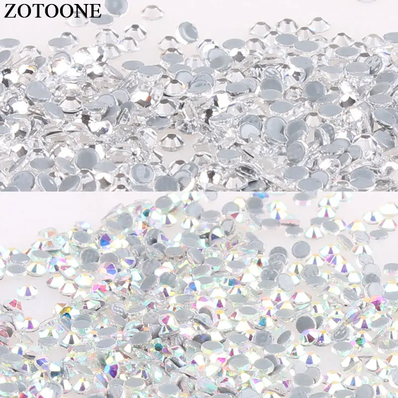 Стеклянные стразы ZOTOONE с горячей фиксацией украшения сделай сам для рукоделия
