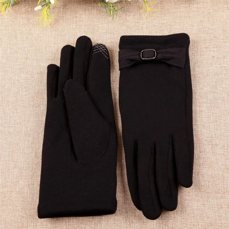 BL013 Black Перчатки женские зимние теплые перчатки для вождения плюс бархат Сенсорный экран холодная тонкая секция относится к не падающим бархатные перчатки BL013N1 - Цвет: BL013 Black