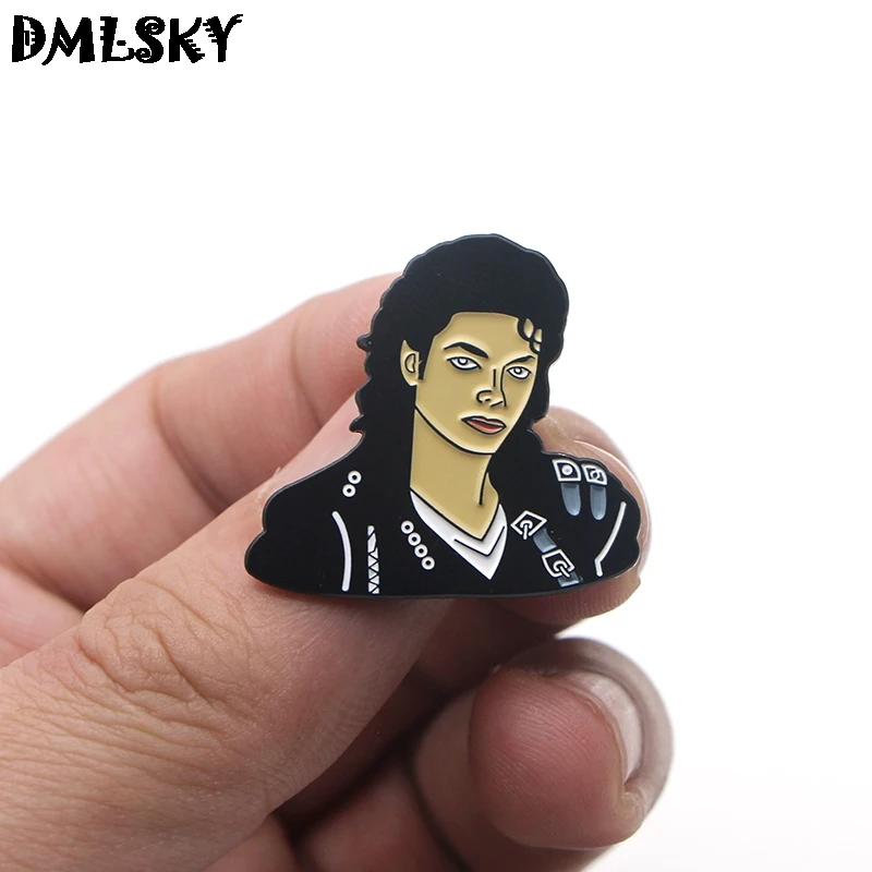 DMLSKY модные певицы металлические броши эмалированные булавки Мужская булавка для лацкана рубашка брошь на рюкзак значок женский воротник булавка ювелирные изделия M3172