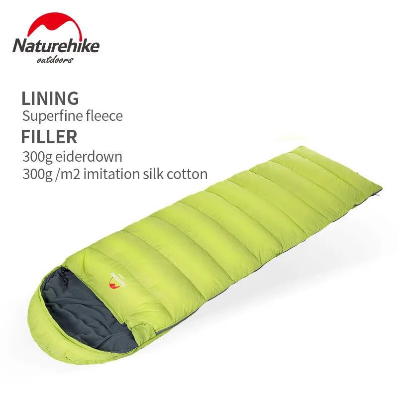 Naturehike 3 цвета портативные спальные мешки спальный мешок зимний Сверхлегкий 2200x750