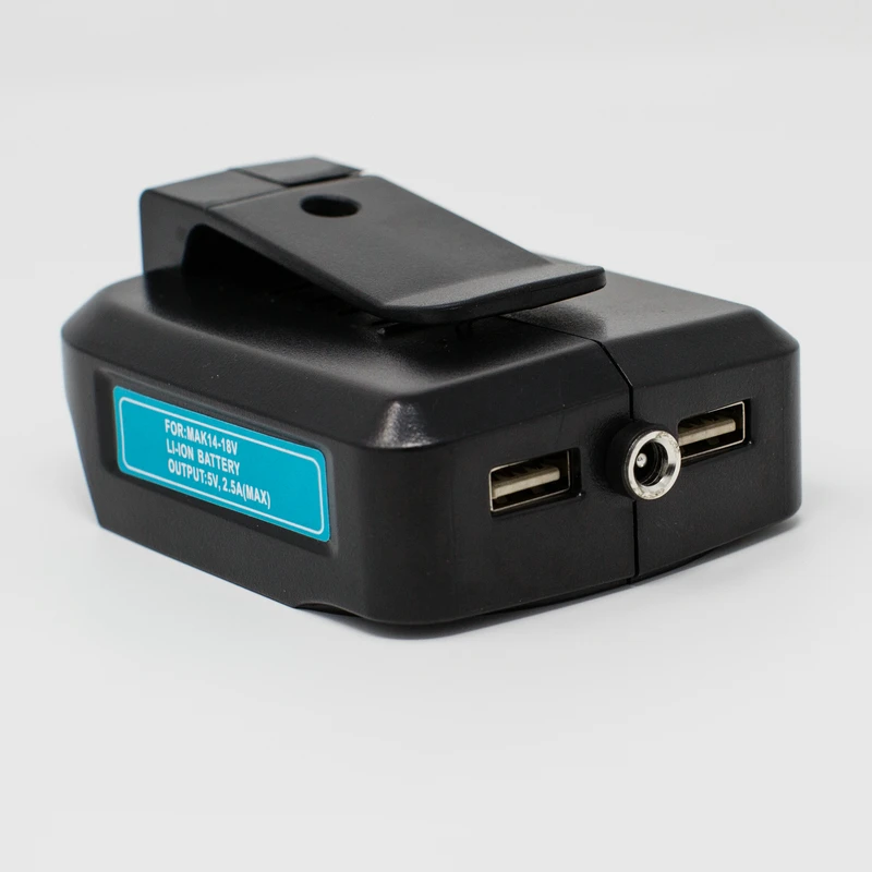 Сменный адаптер с двойным USB выходом и 5,5*2,5 мм Выход постоянного тока для электроинструментов Makita 14,4 в 18 в литий-ионные аккумуляторы