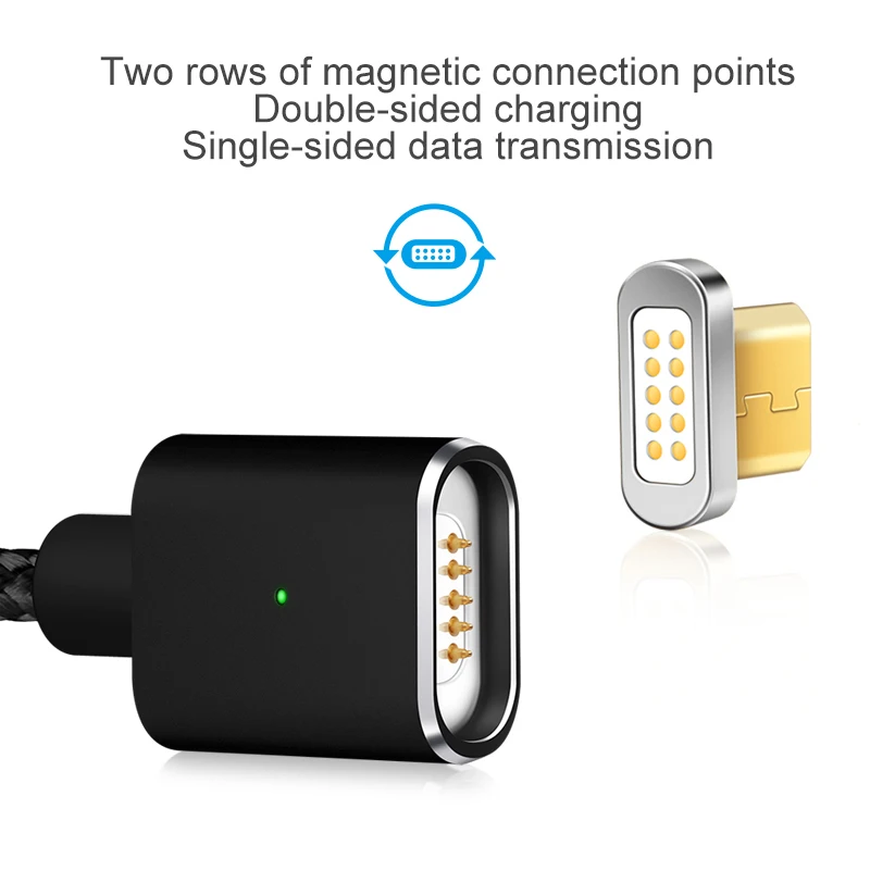 Магнитный кабель Micro USB для телефонов Android 2A 1/1.5 м черный/серый | Мобильные телефоны