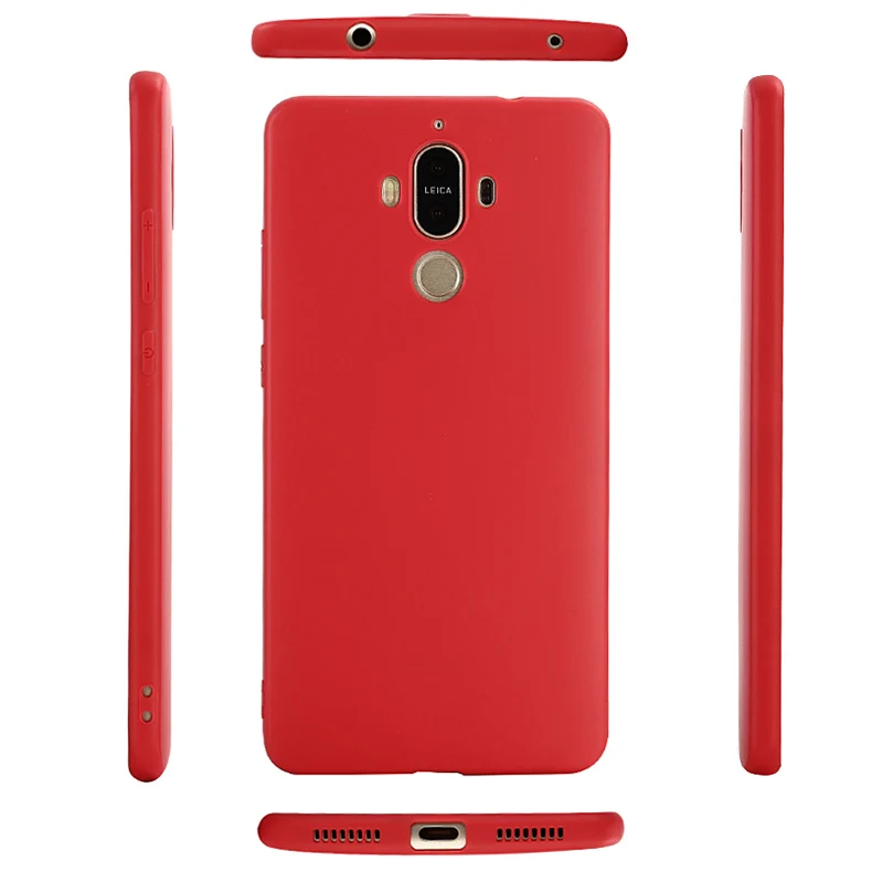 Матовый простой мягкий чехол для телефона Huawei Mate 9 защитный высококачественный