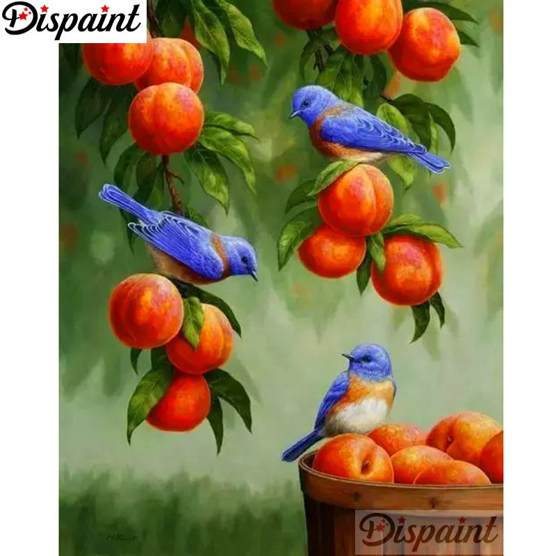 

Dispaint Full Square/Round Drill 5D DIY Diamond Painting "Bird fruit" Embroidery Cross Stitch 3D Home Decor A10633