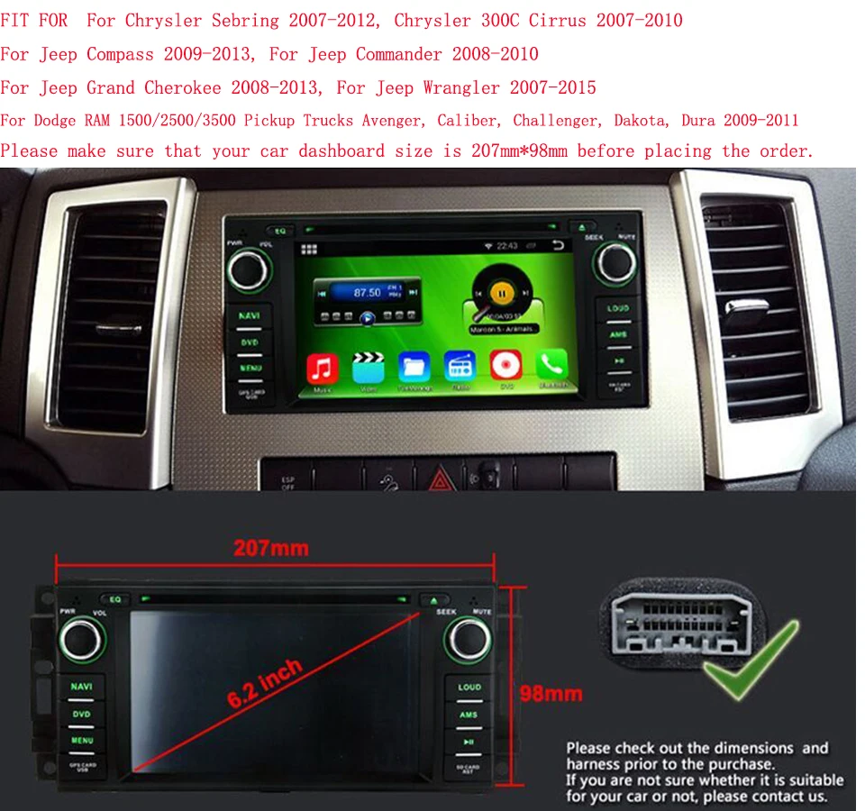 Android 8,0 7,1 6,0 Автомобильный dvd-плеер Радио стерео экран gps Navi для Jeep Compass Wrangler/Chrysler 300C/Dodge Challenger 4gb