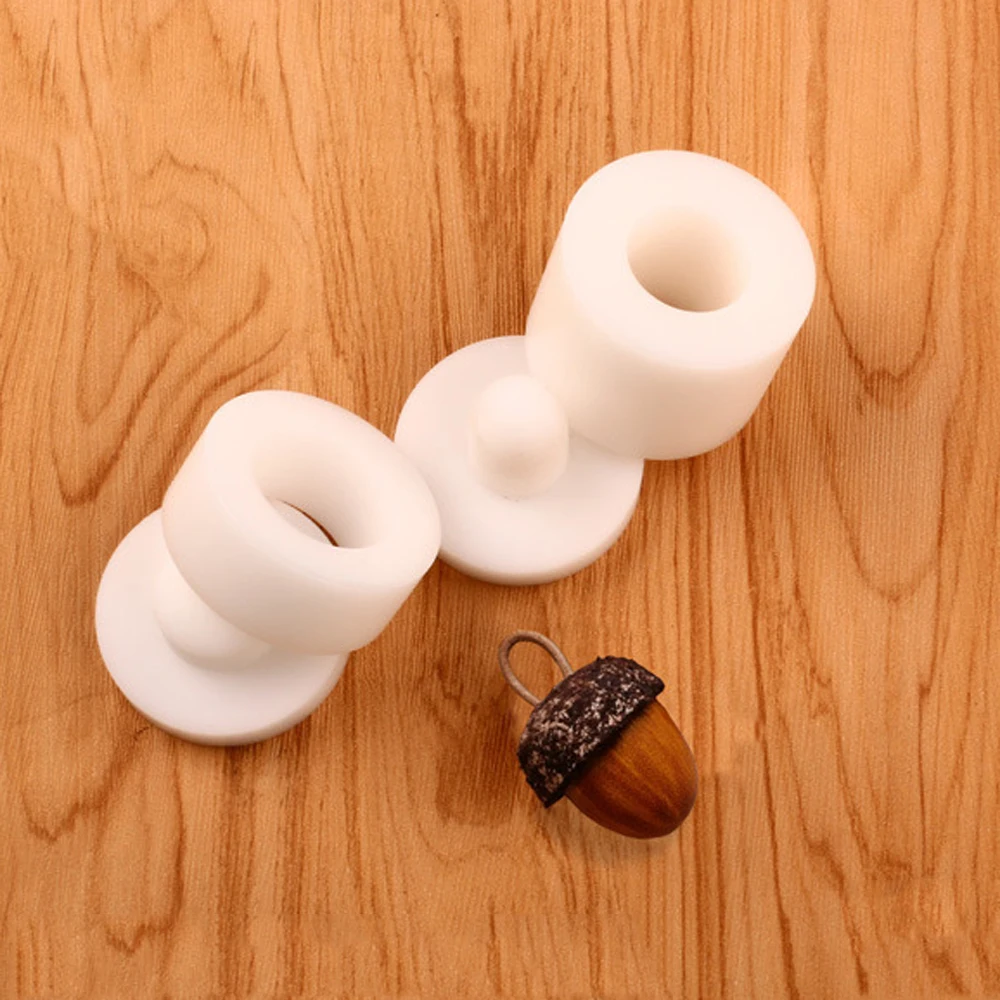 4pcs/set designer leather craft template acorn design modeling bell plastic fixed mould