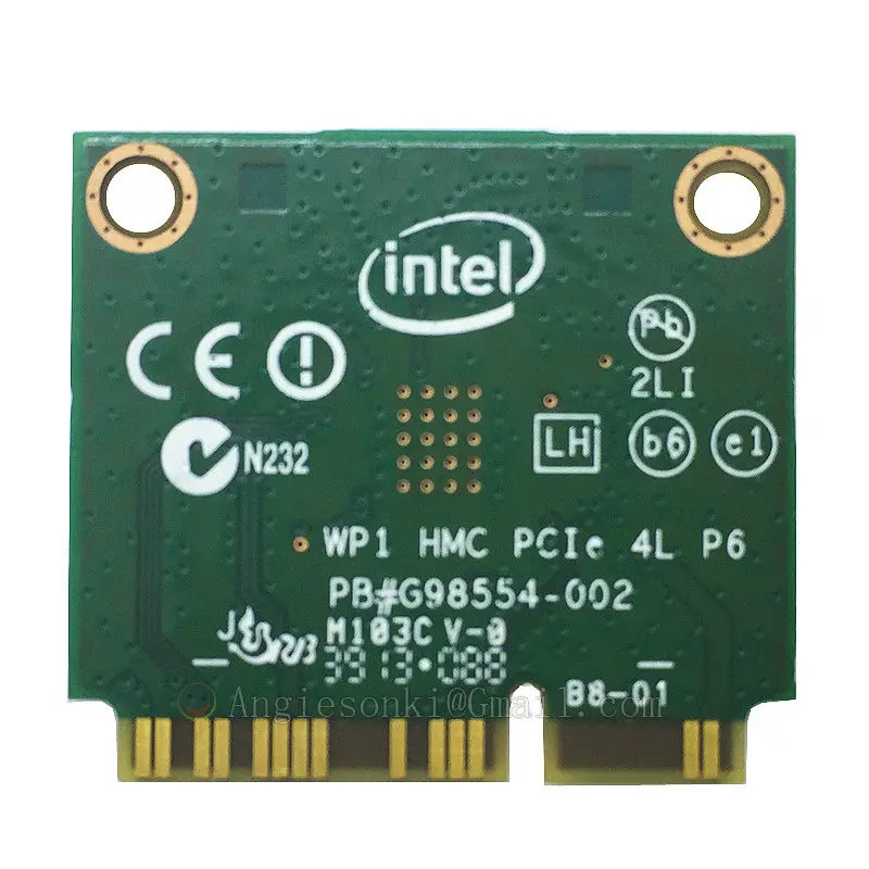

Dual Band Wireless-AC 3160 3160HMW 802.11ac 433Mbps Wifi Bluetooth 4.0 Half Mini PCI-e Card for Intel SPS:710662-001 Hp Dell