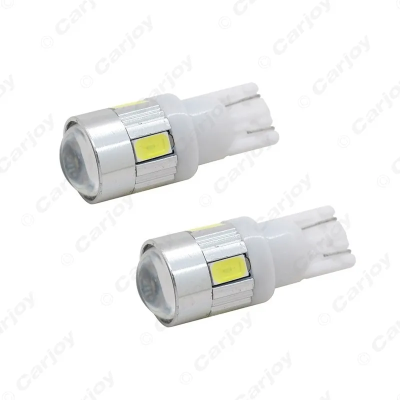 LEEWA 50 шт. автомобильные DC12V T10 W5W 194 168 клиновидные 6 SMD 5630 светодиодные светильник пы