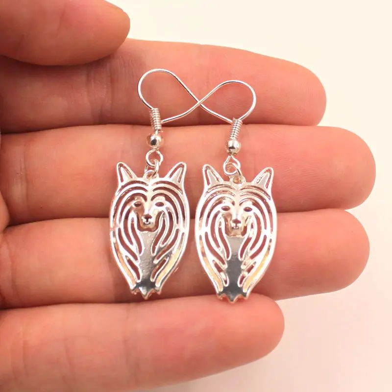 Mdogm Китайская хохлатая собака животные ювелирные наборы серебряная тарелка