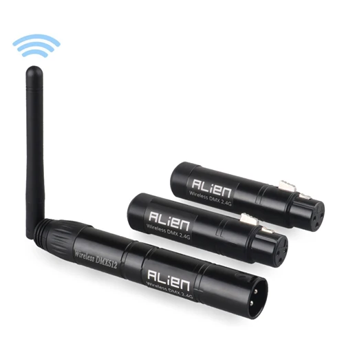 ALIEN 2,4G ISM беспроводной DMX 512 Dfi контроллер приемник XLR передатчик для дискотеки DJ вечерние бар сценический PAR движущаяся головка лазерный светильник - Цвет: 1T2R