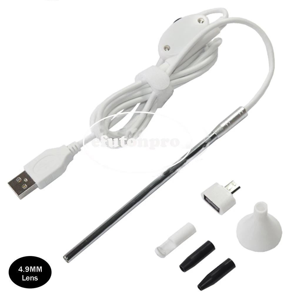 JINGLESZCN 4 9 мм объектив медицинский OTG USB эндоскоп для Android PC бороскоп осмотр Otoscope