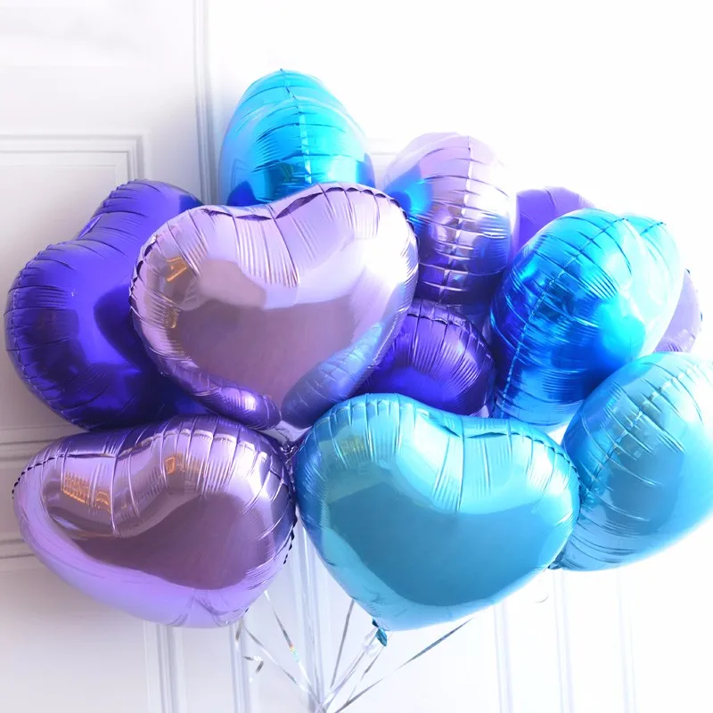 mixed 3colors Горячее предложение 10 шт./лот 18 дюймов сердце шарики из фольги разных форм алюминиевый шар сердце шар Свадьба День Рождения вечерние украшения balony globos - Цвет: mixed 3colors