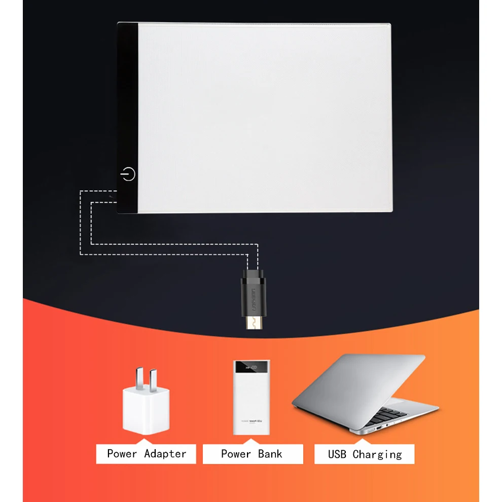 USB A4 светодиодный ультра тонкий художественный Facsimile Рисование доска светильник