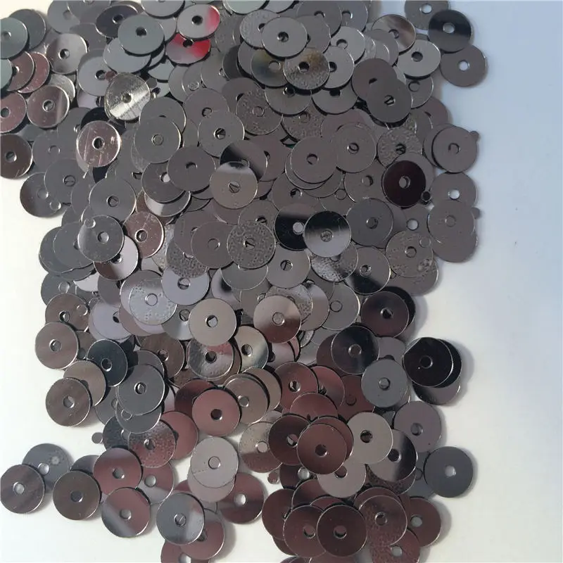 6 мм 2400 шт Плоская Круглая блестка свободные блестки швейная одежда чехол для одежды обувь DIY Украшение блестки серые Блестки для рукоделий
