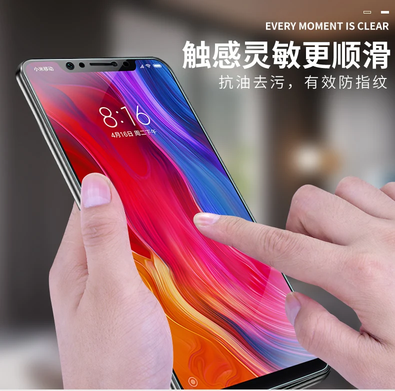 Bonaier тройной сильный антибликовый для Xiaomi Mi 8 Полный Клей закаленное стекло для Xiaomi Mi 8 протектор экрана 9H 2.5D стеклянная пленка