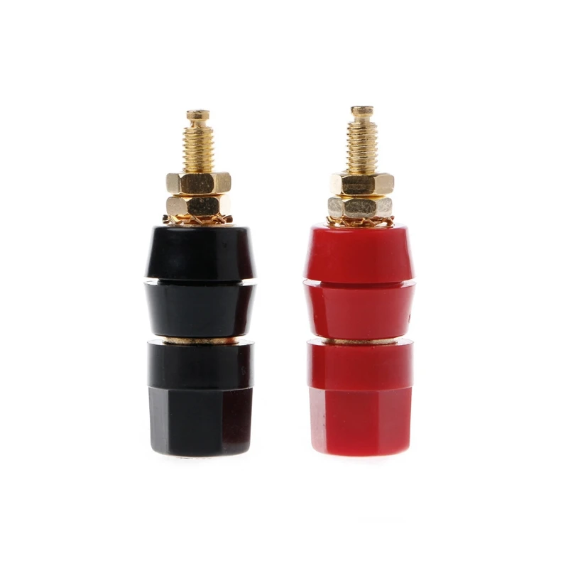 1 пара 4 мм разъем типа банан красный черный Усилитель клемма связующая Колонка
