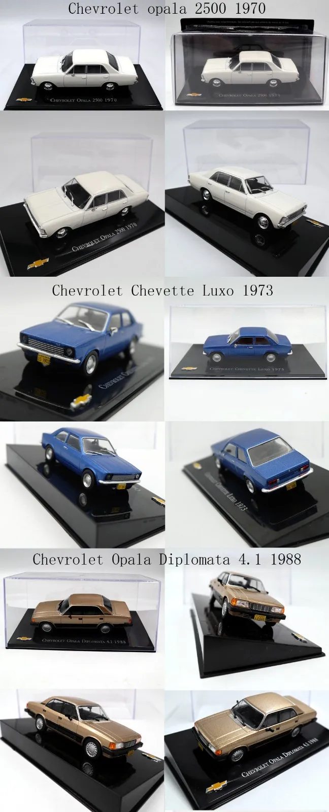 Много Altaya 1:43 IXO для Chevrolet Chevette Monza/Amazona/Kadett Hatch/opala/Vectra/Celta/игрушечные машинки литые под давлением модели в подарок