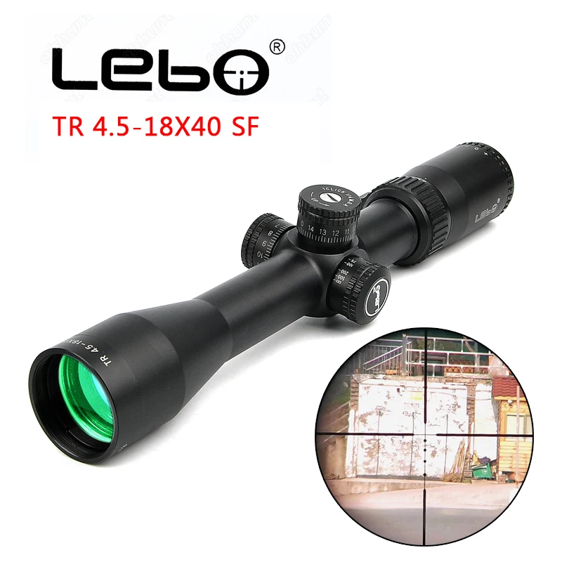 LEBO 4,5-18X40 SF FFP охотничий прицел страйкбольная Оптика прицел короткий точечный Прицел Снайперская сторона параллакса винтовки прицелы